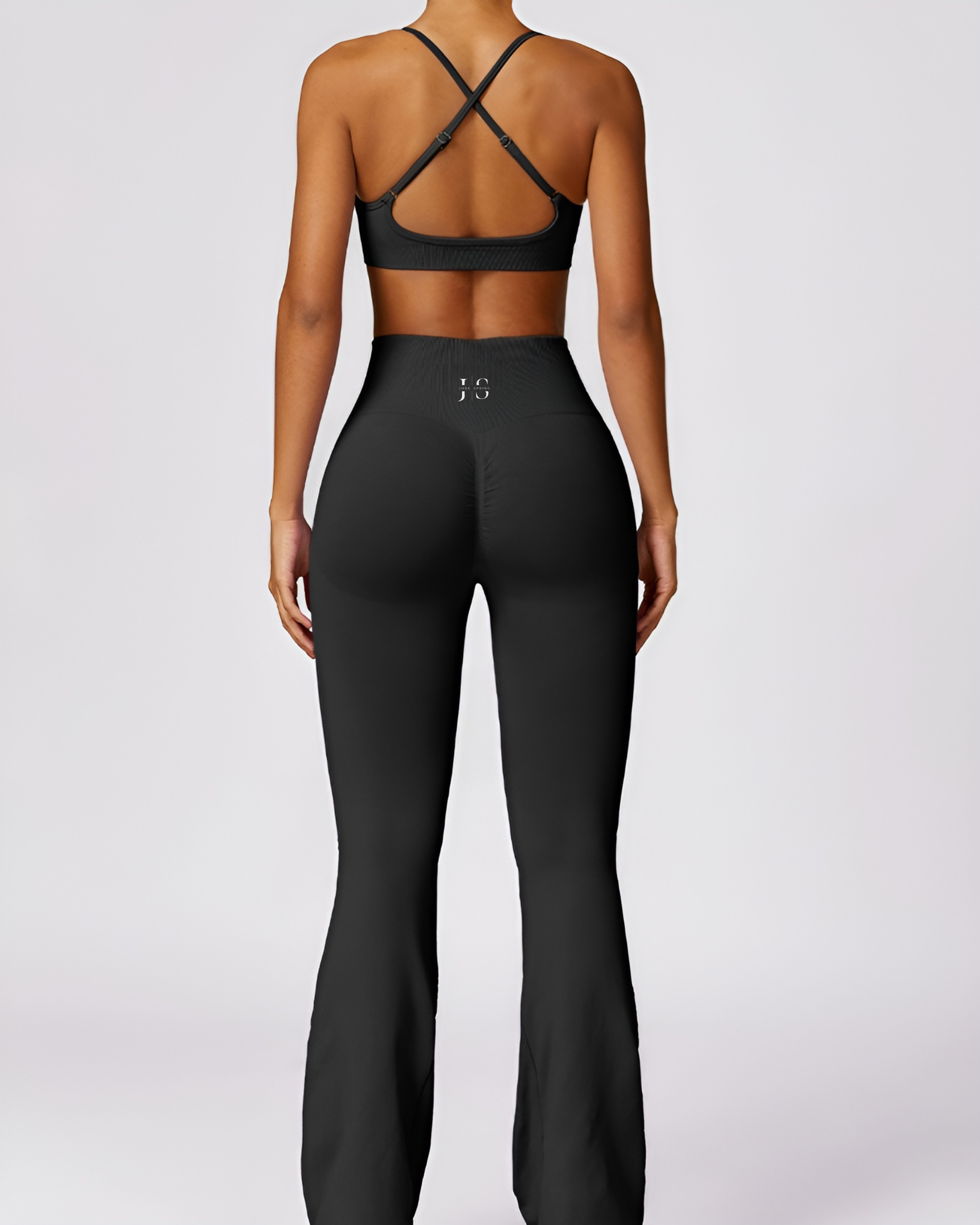 June Spring Flared Legging Bum Scrunch Black