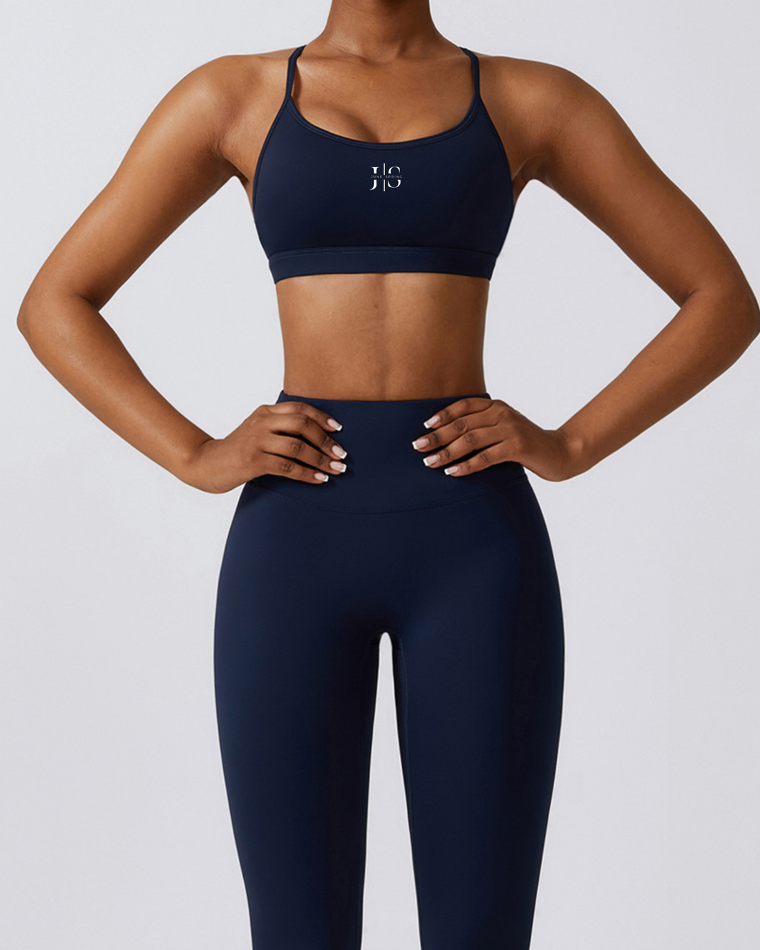 June Spring Seamless Sport Top Dark Blue