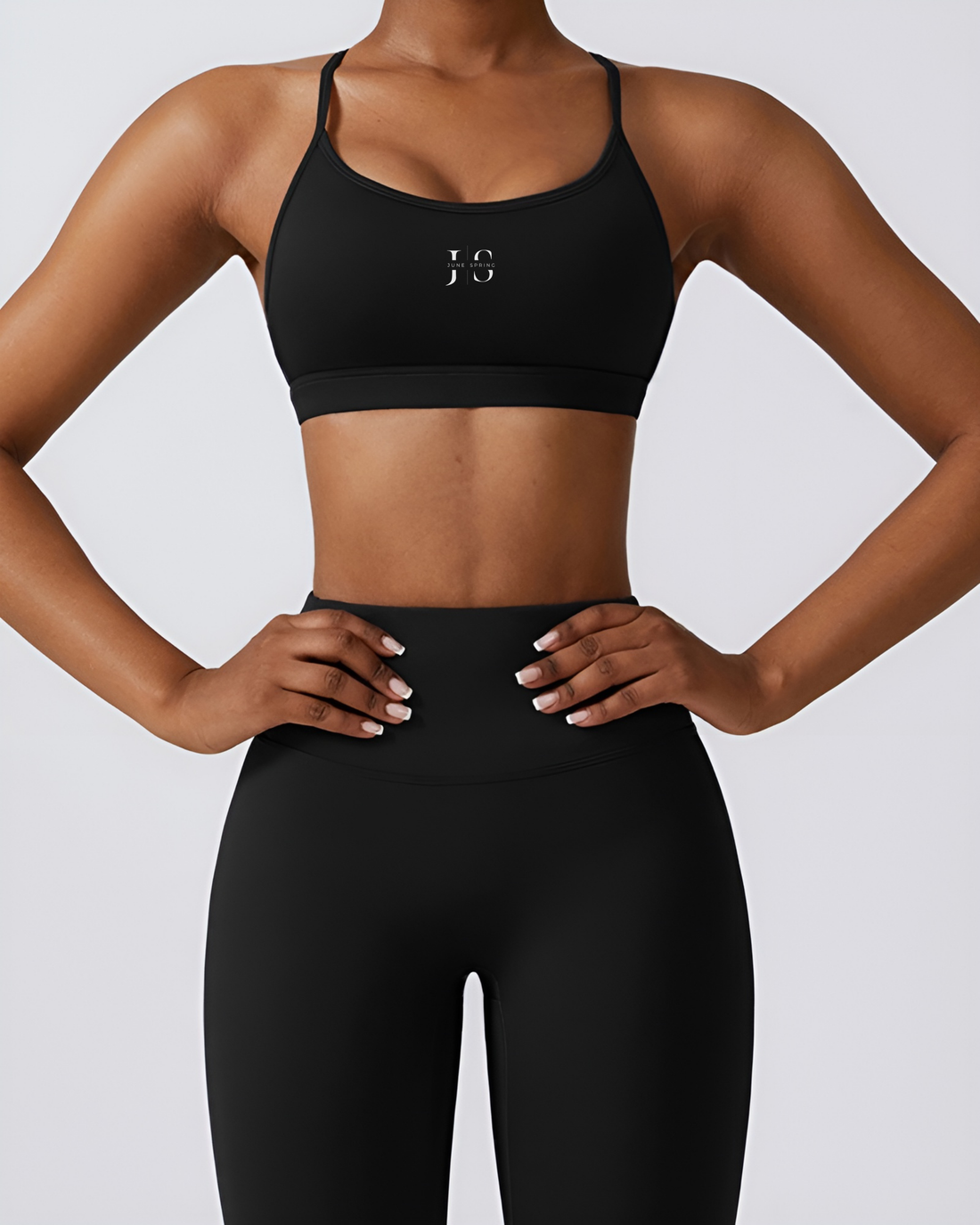 June Spring Seamless Sport Top Black