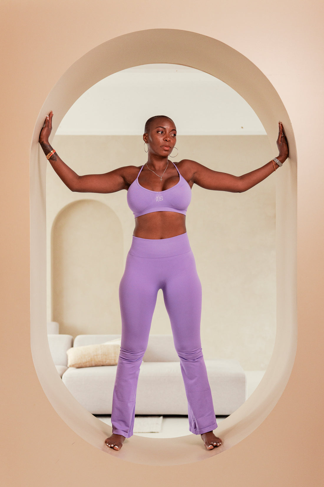 Haut de sport sans couture June Spring Lilas