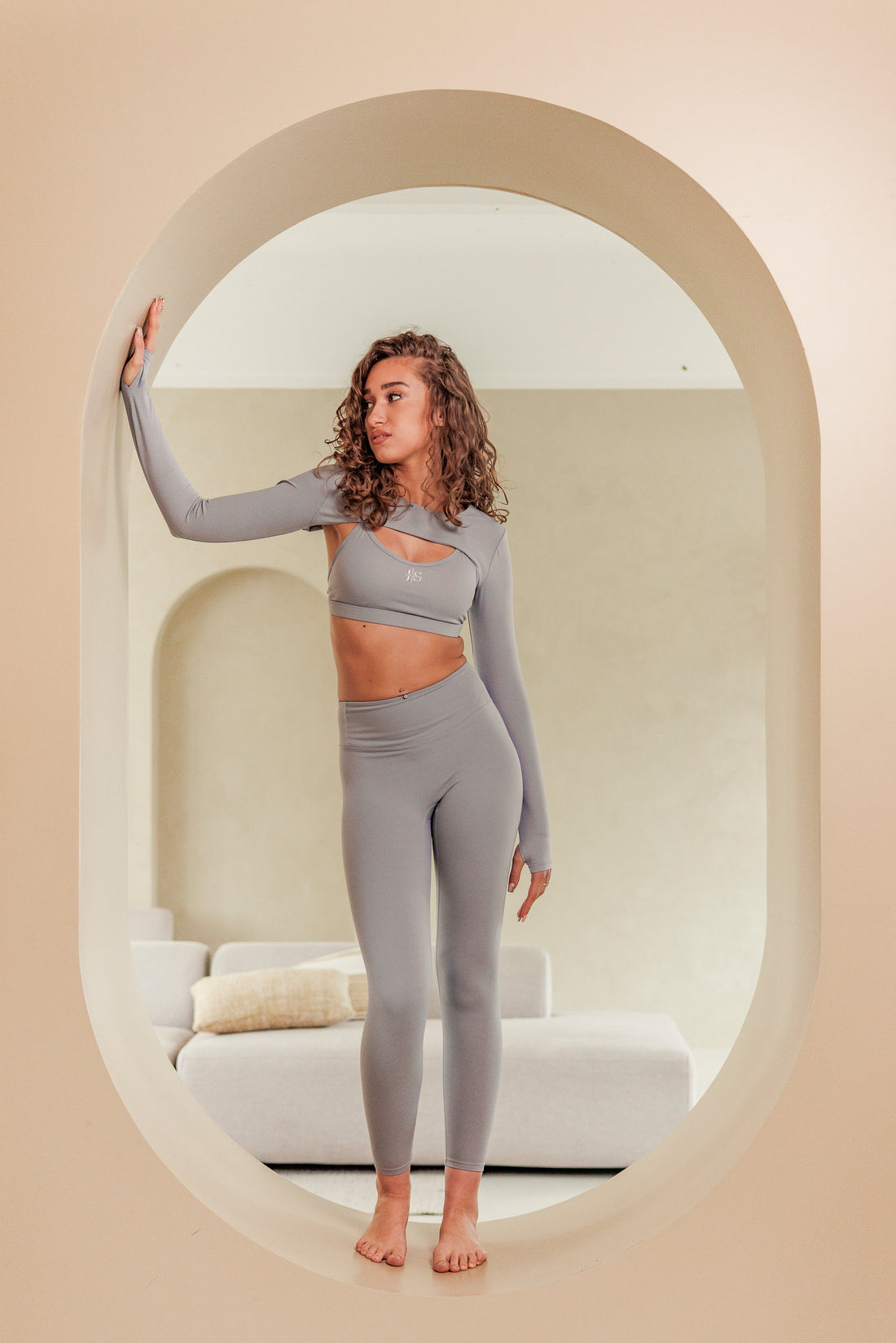 June Spring Seamless Sport Top Light Gray