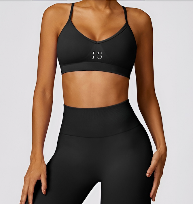 Haut de sport sans couture June Spring Noir