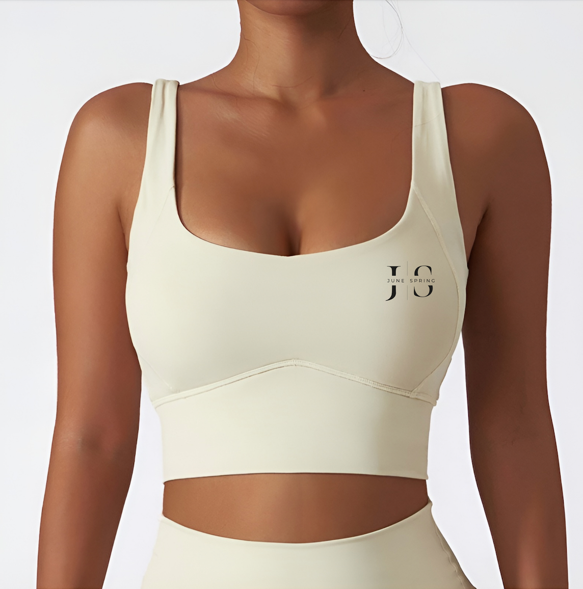 June Spring Cropped Tank Off White